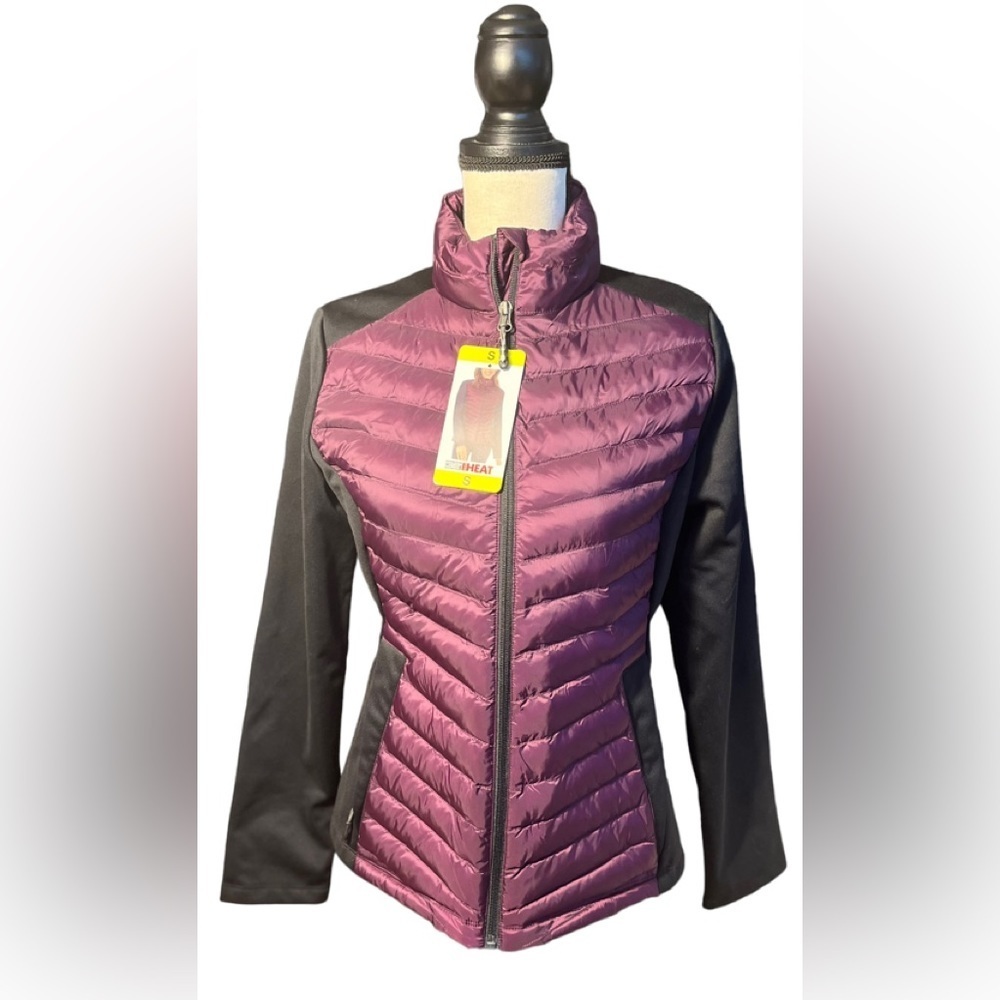 32 Degrees Ladies Mixed Media Jacket color Potent Purple Size Small NWT